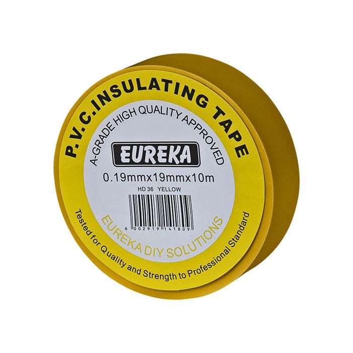 Eureka MustHaves Yellow PVC Insulation Tape 19mm x 10m