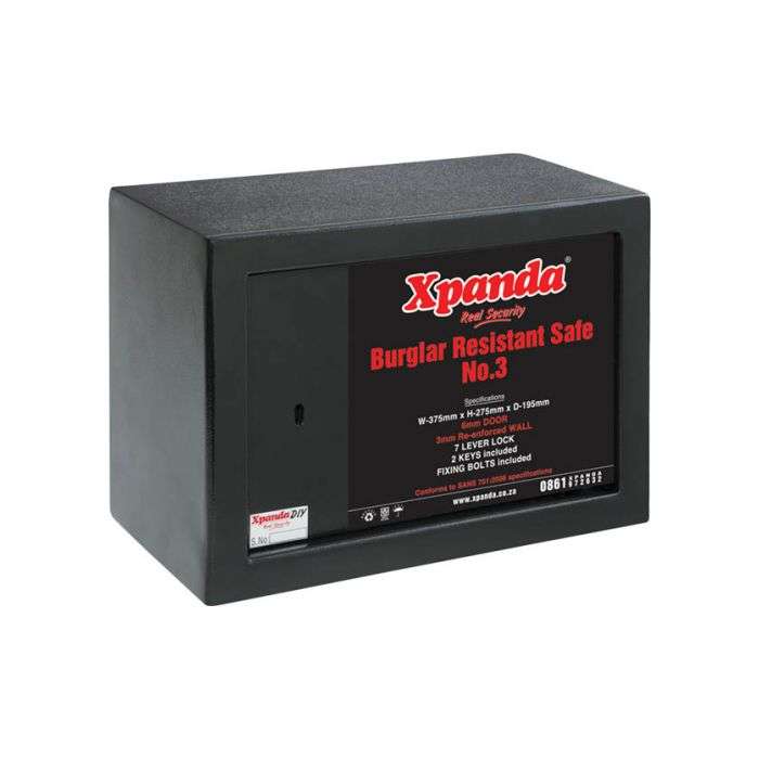 Xpanda Black Hammertone No.3 Safe 375 x 275 x