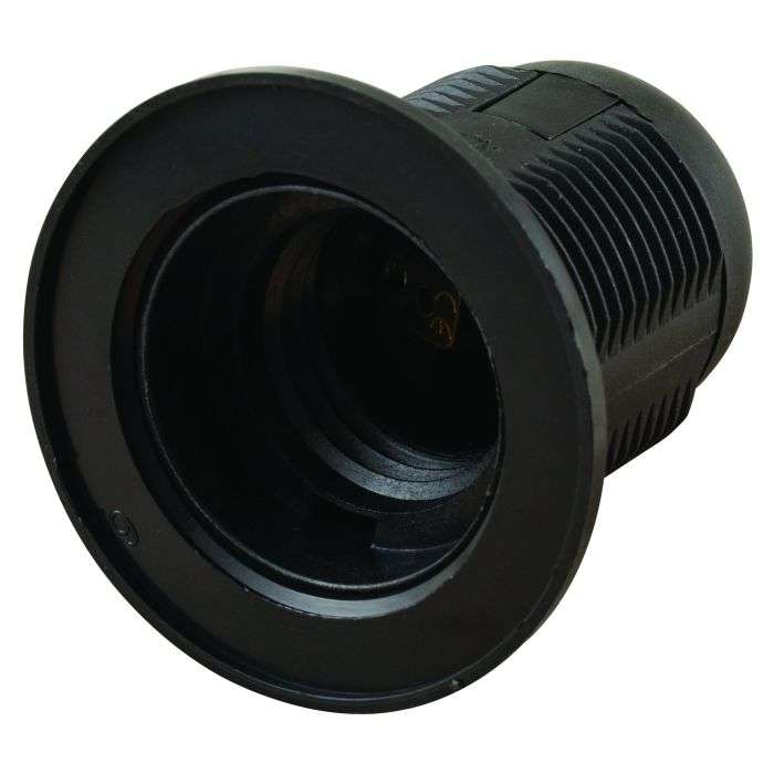 Black Nylon Lamp Holder E27 10mm