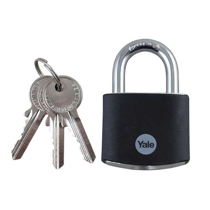 Yale Black Aluminium Padlock 38mm