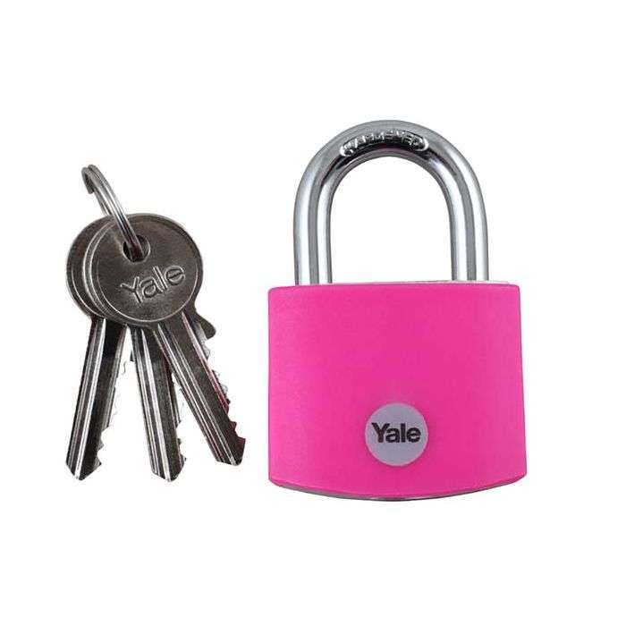 Yale Pink Aluminium Padlock 38mm