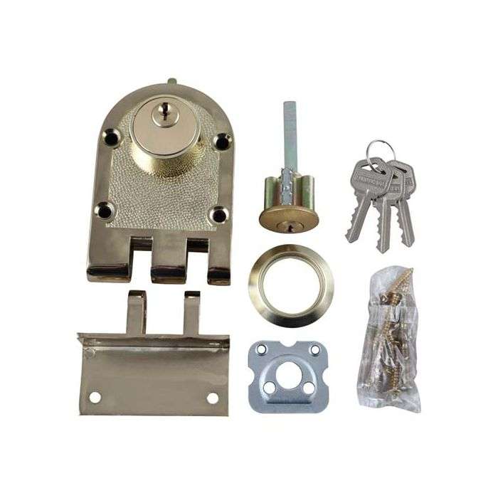 Euro Brass Brass Jimmy-Proof Double Cylinder Night Latch Lock