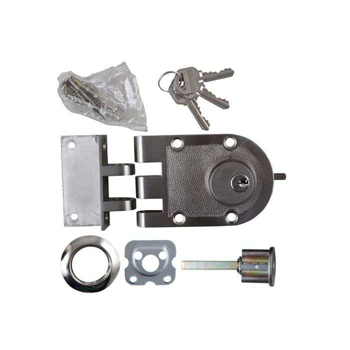 Euro Brass Satin Nickle Double Cylinder Jimmy Proof Nightlatch