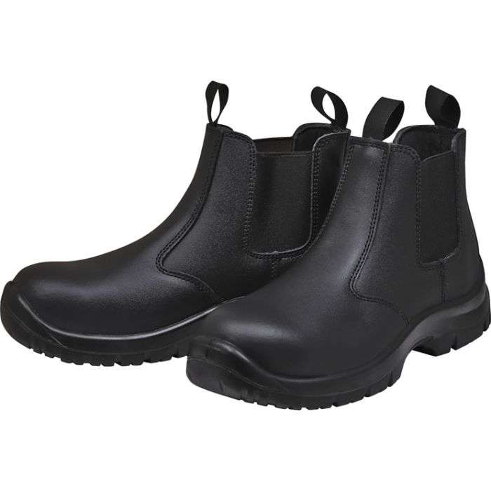 DOT Black Chelsea Safety Shoes- Size 6