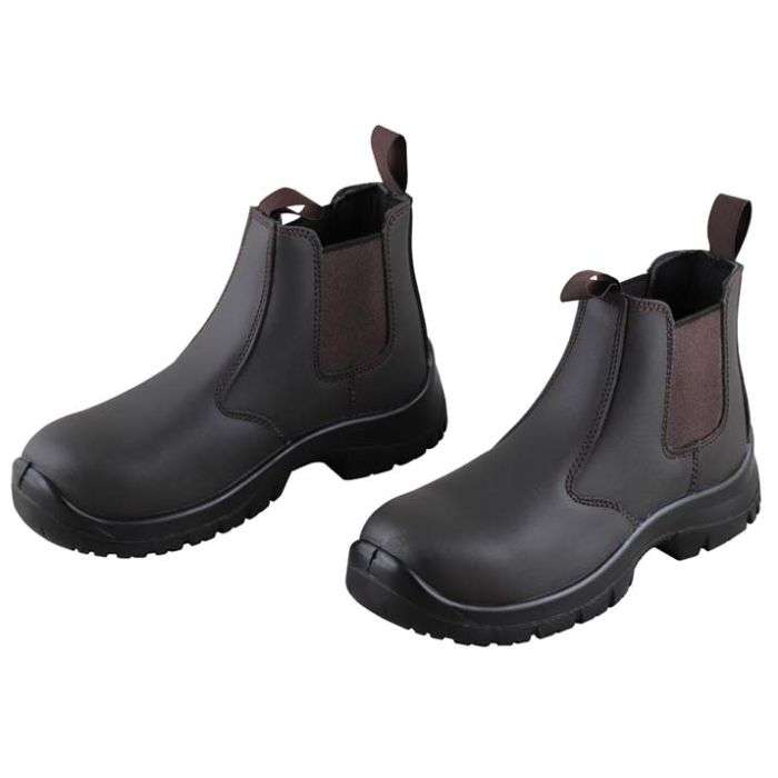 DOT Brown Chelsea Safety Shoes- Size 10