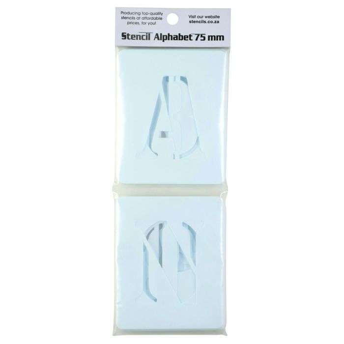 K&K Stencil Alphabet Set 75mm