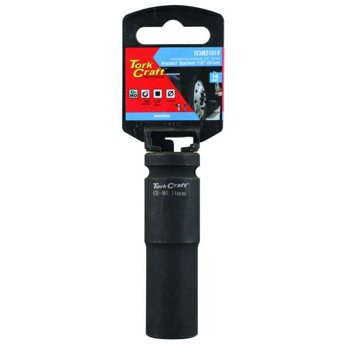 Tork Craft 1/2" Drive 6 Point Deep Tube Socket 14mm