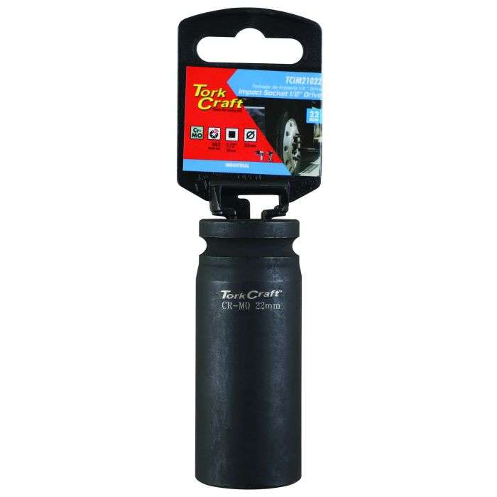 Tork Craft 1/2" Drive 6 Point Deep Tube Socket 22mm