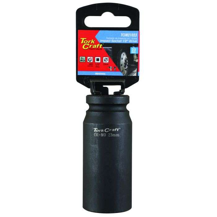 Tork Craft 1/2" Drive 6 Point Deep Tube Socket 23mm