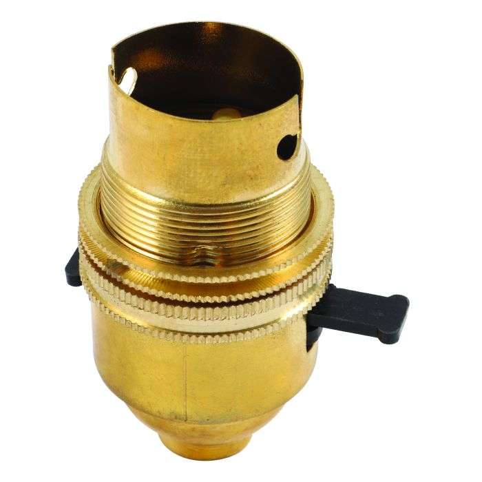 Brass Lamp holder Pushbar B22
