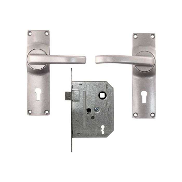 Fort Knox Satin Chrome 2 Lever Steel Mortice Lockset