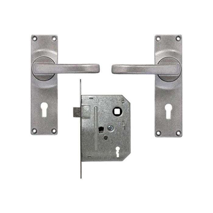 Fort Knox Textured Chrome 2 Lever Steel Mortice Lockset