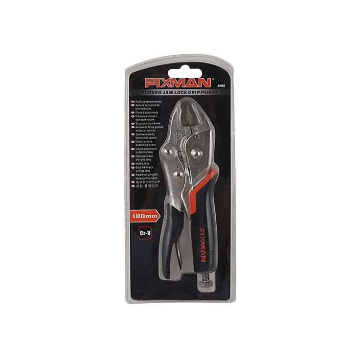 Fixman Curved Jaw Locking Plier 180mm