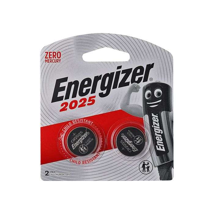 Energizer 2025 3V Lithium Coin Batteries - 2 Pack