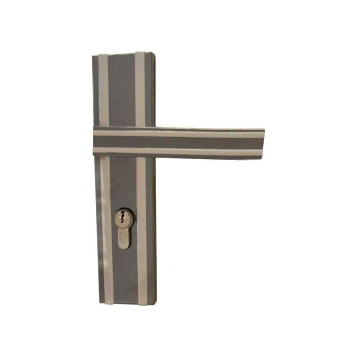 Upper Edge Brushed Satin Nickel Tavella Cylinder Lockset
