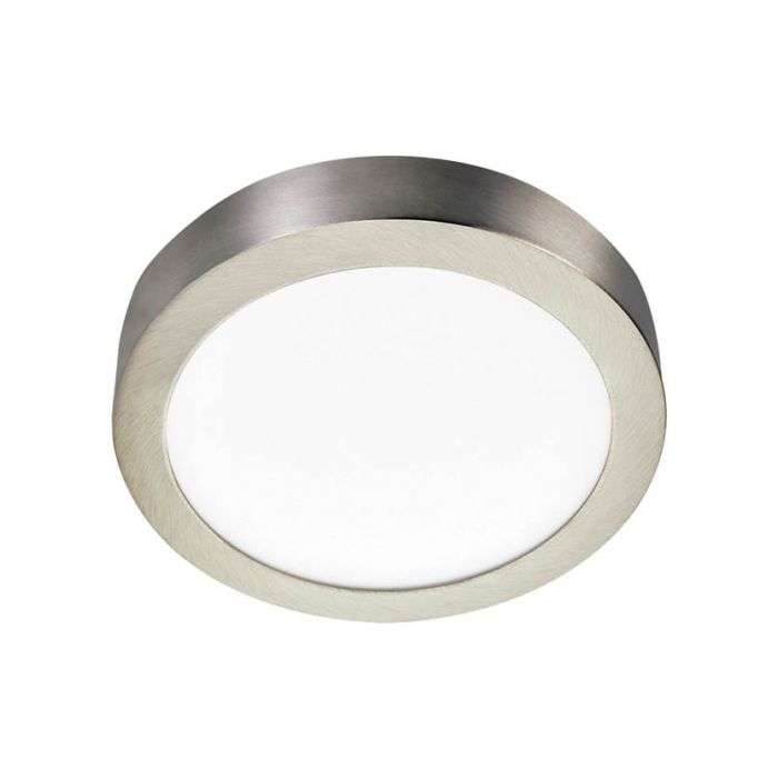 Bright Star Satin Chrome 24W LED Surface Panel Ceiling Light 300mm