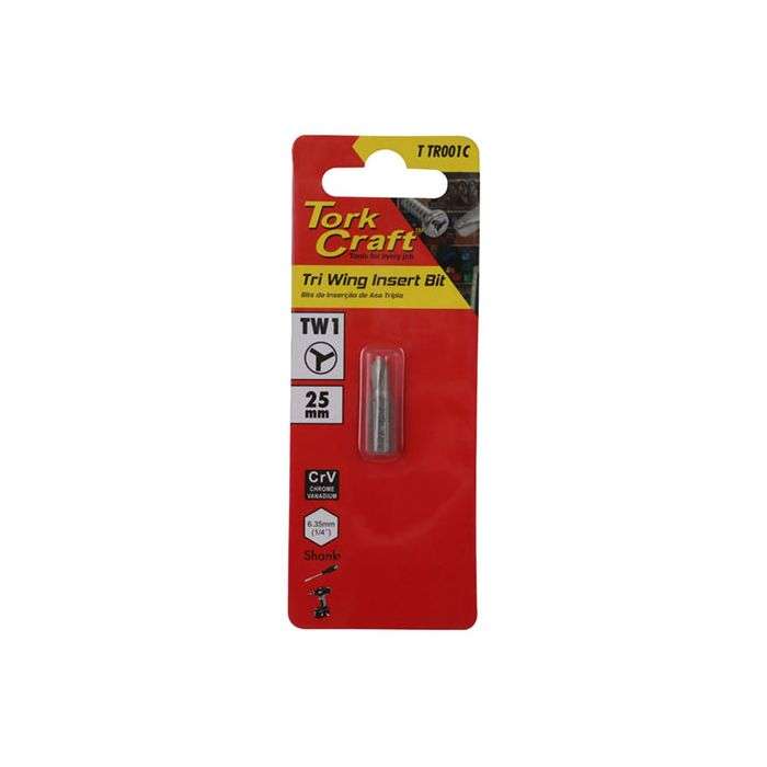 Tork Craft No.1 Triwing Insert Bit 25mm