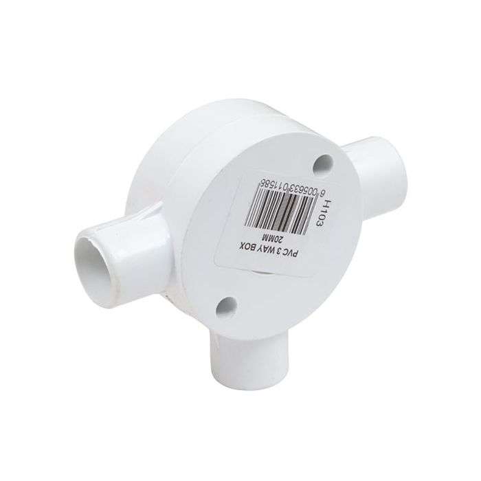 PVC Conduit 3-Way Box 20mm