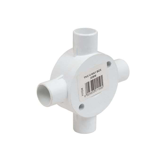 PVC Conduit 4-Way Box 20mm