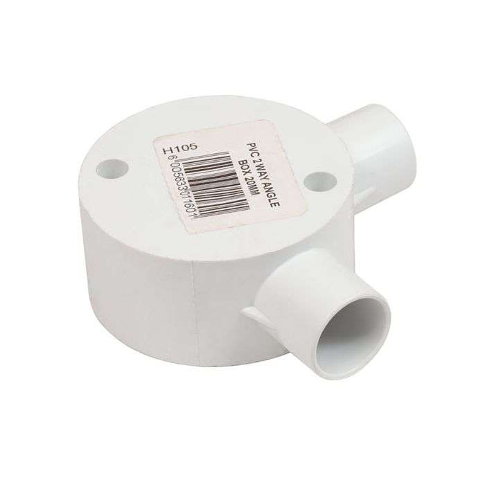PVC Conduit 2-Way Angle Box 20mm