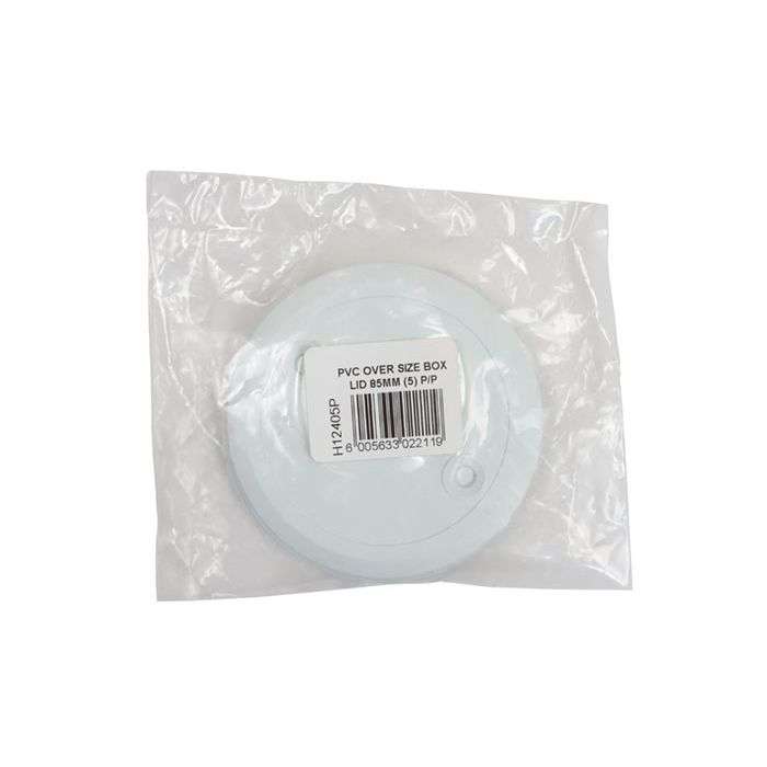 PVC Conduit Over Sized Box Lids 85mm - 5 Pack