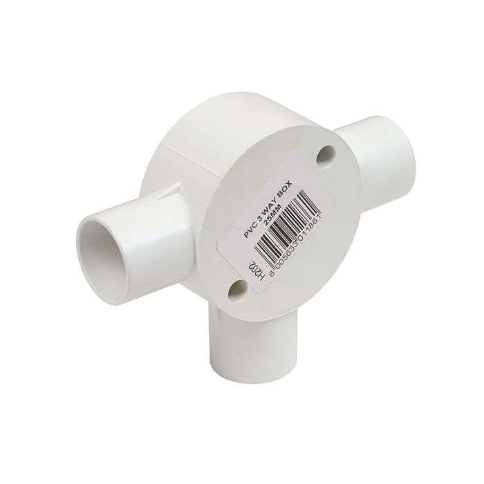 PVC Conduit 3-Way Box 25mm