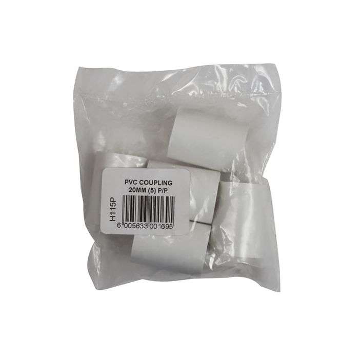 PVC Conduit Couplings 20mm - 5 Pack