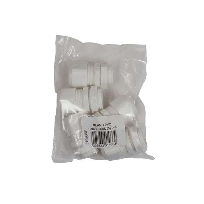 PVC Conduit Universal Glands - 5 Pack