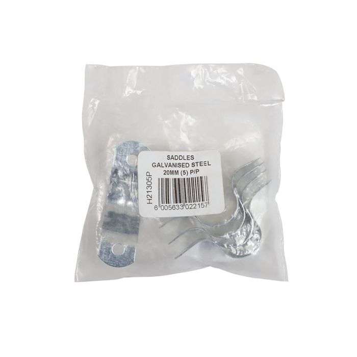 Galvanized Saddles 20mm - 5 Pack
