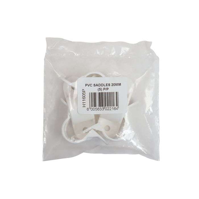 PVC Saddles 20mm - 5 Pack