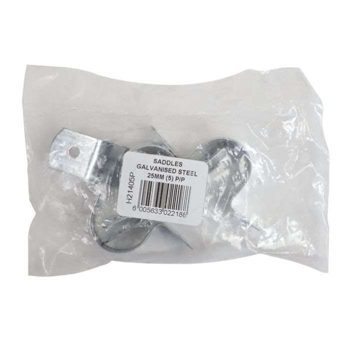 Galvanized Saddles 25mm - 5 Pack