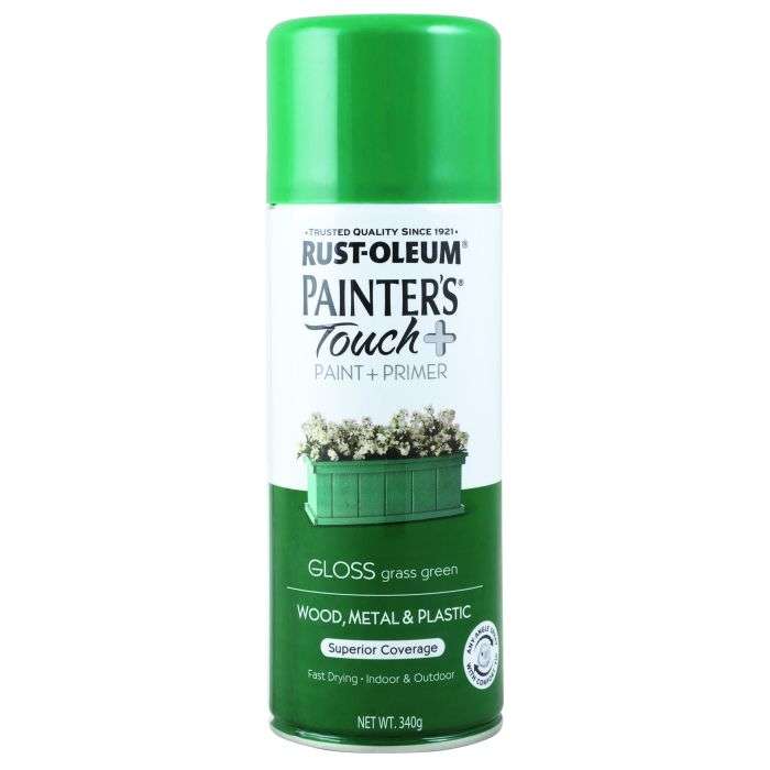 Rust-Oleum Painter's Touch Plus Gloss Spray Paint Grass Green 340g