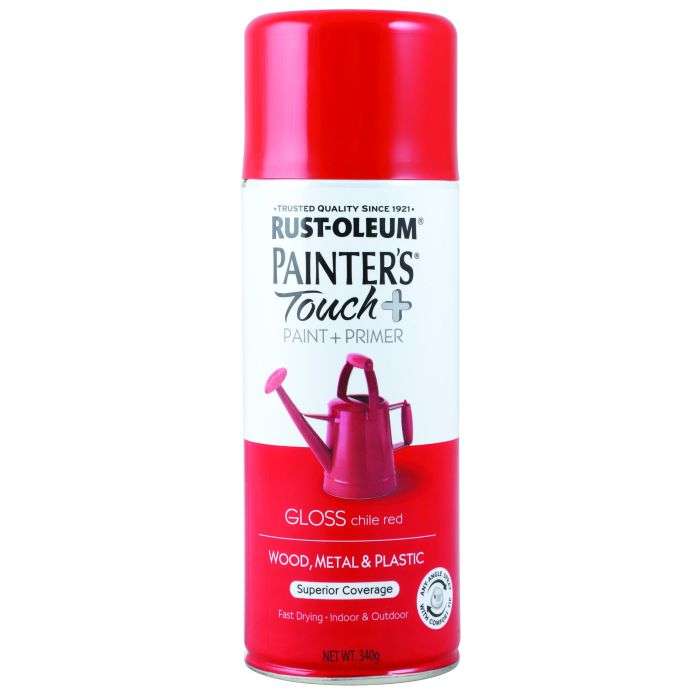 Rust-Oleum Painter's Touch Plus Gloss Spray Paint Chile Red 340g