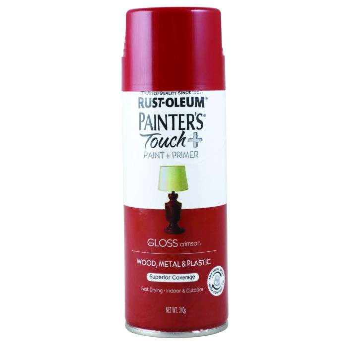 Rust-Oleum Painter's Touch Plus Gloss Spray Paint Crimson 340g