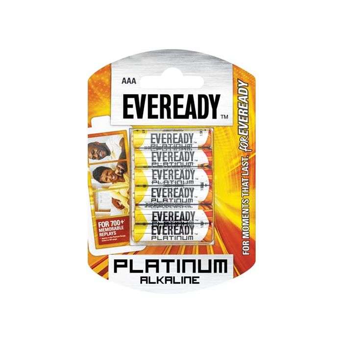 Eveready Platinum AAA Batteries - 6 Pack