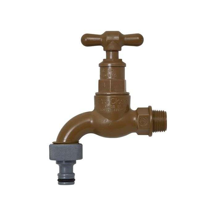 Unitwist Pro-Close Garden Bibtap & Tail 15 x 20mm