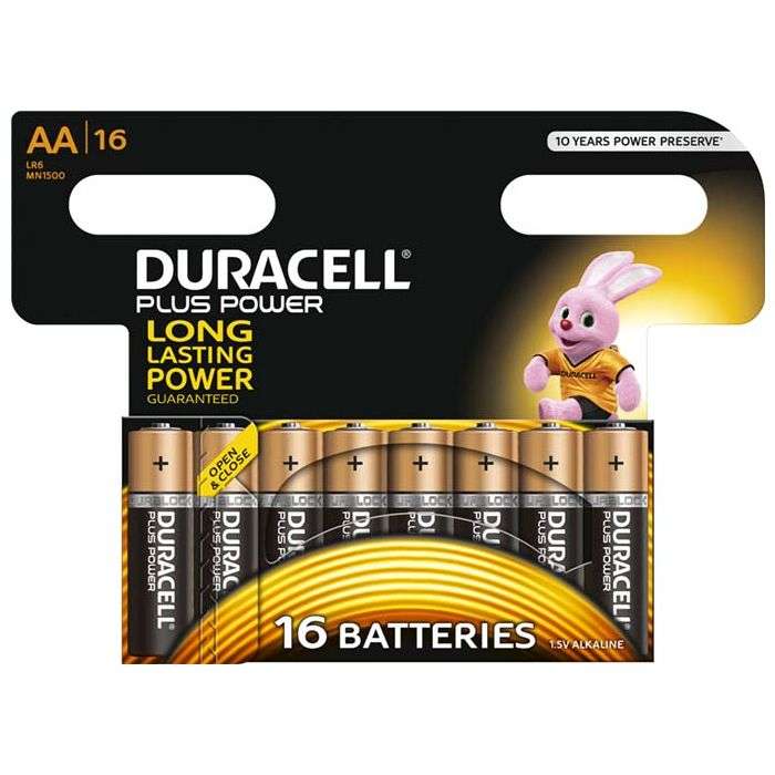Duracell Plus AA Batteries - 16 Pack