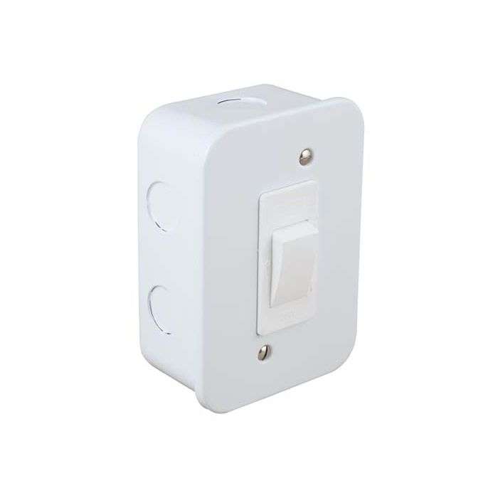 Crabtree Industrial White 30A Surface Isolator Switch
