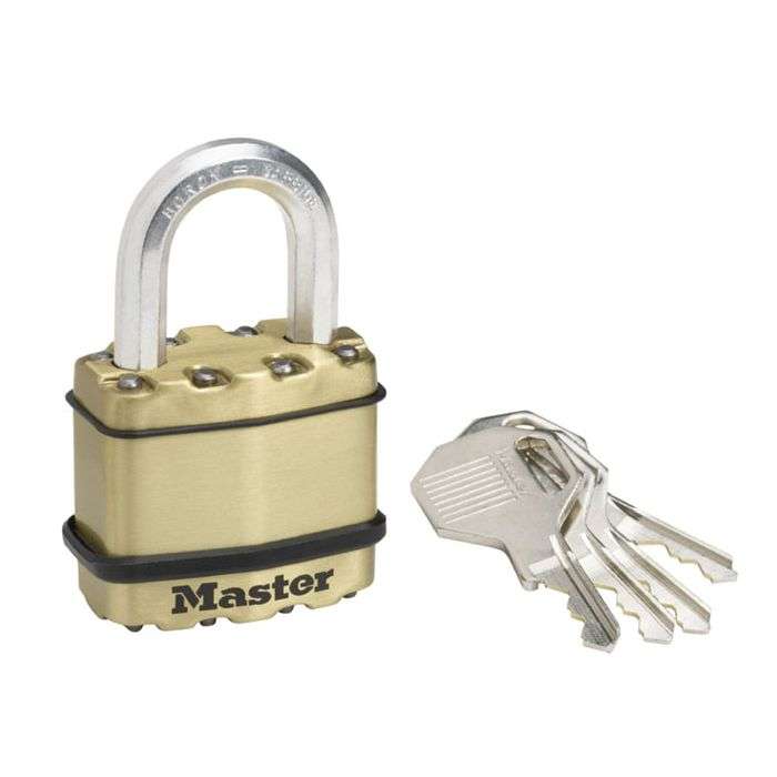 Master Lock Brass Excell Laminated Padlock 45mm