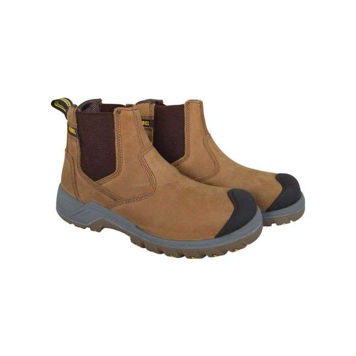 Rebel Tan Crazy Horse Safety Shoes- Size 7