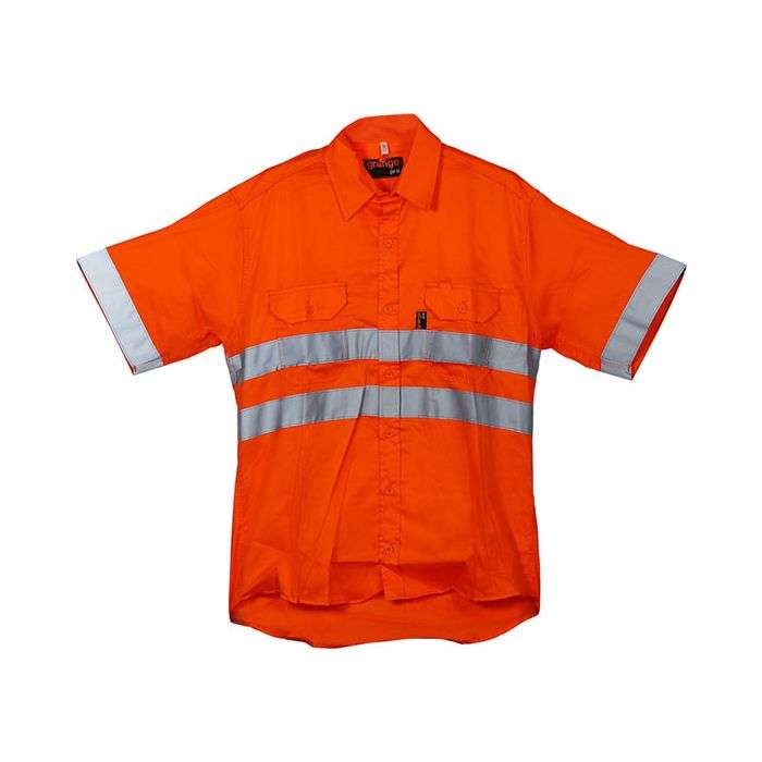 Grange Orange Short Sleeve Shirts- L