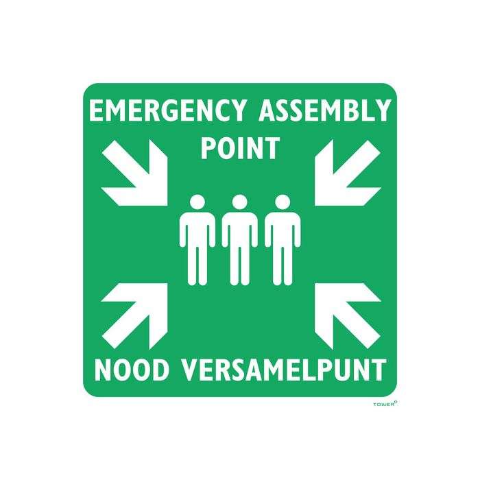 Tower Assembly Point Chromadek Sign 440 x 440mm