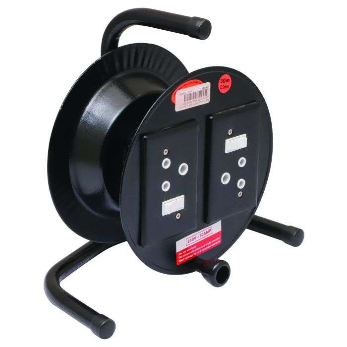 Small Double Socket Cable Reel 2.5mm x 30m (Empty Reel)