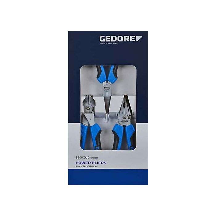 Gedore Blue 3 Piece Pliers Set 200mm