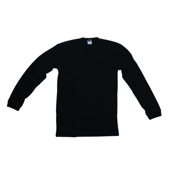 Black Long Sleeve Thermal Vest Extra Large