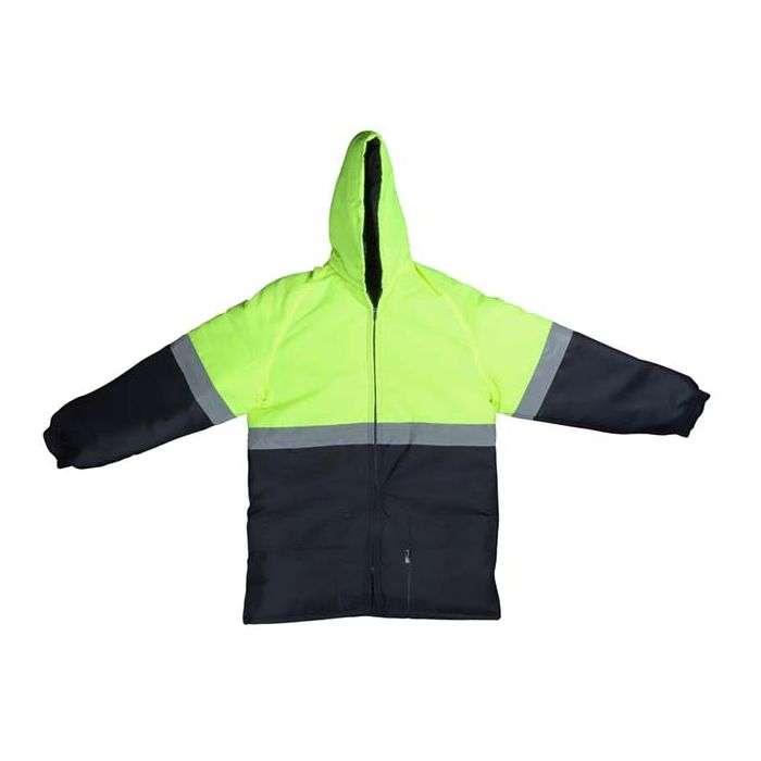 Lime & Navy Reflective Freezer Jacket Extra Large