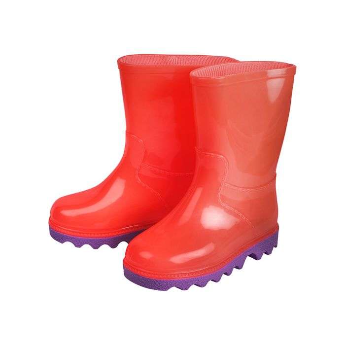 Neptun Pink & Purple Kids Ankle Length Gumboots- Size 1