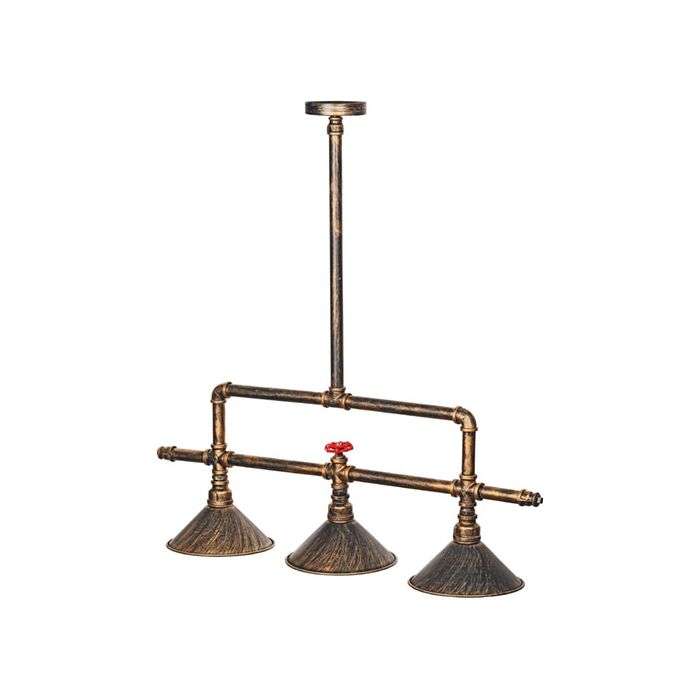 Bright Star Black & Gold Aluminium Pendant Light