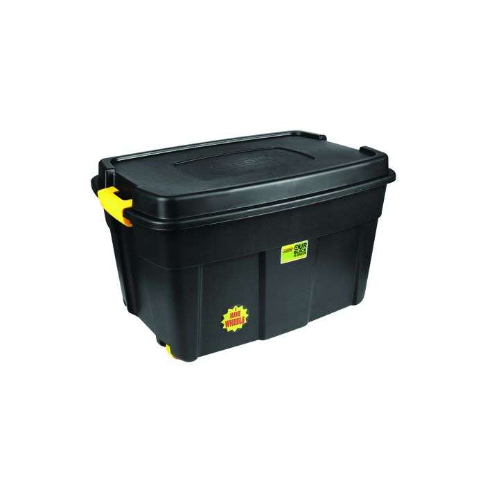 Addis Black Roughtote Storage Box 110L