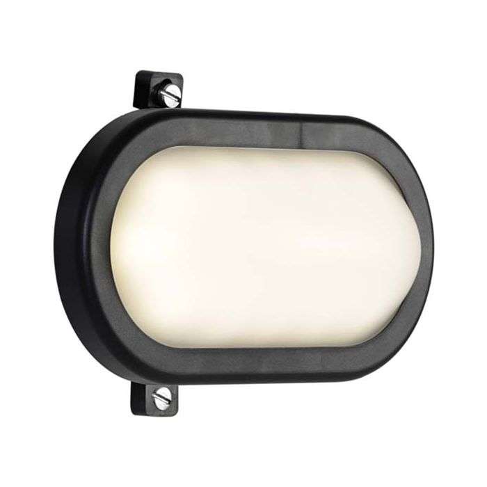 Eurolux Black Oval LED Bulkhead Fitting 6W